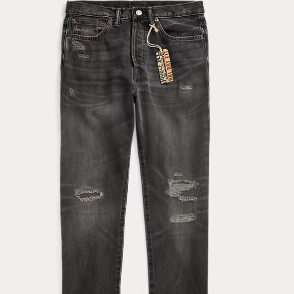 Ralph Lauren RRL Boy Fit Black Denim Jeans - Picture 1 of 10